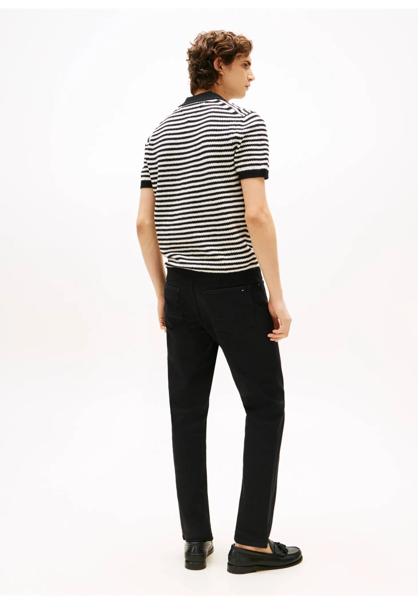 Herren Strickpullover mit Polokragen KNITTED TEXTURED POLO