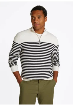 Herren Strickpullover RACKING STRUCTURE ZIP MOCK