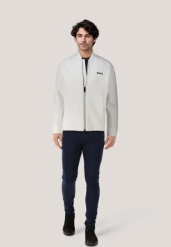 Herren Sweatjacke aus Stretch-Gabardine SAMOO Regular Fit