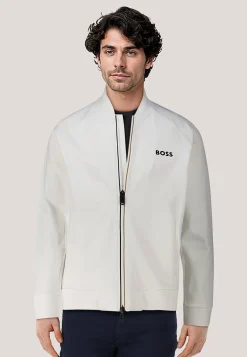 Herren Sweatjacke aus Stretch-Gabardine SAMOO Regular Fit