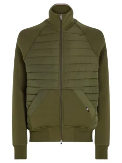 Herren Sweatjacke MIX MEDIA ZIP THRU STAND COLLAR