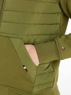 Herren Sweatjacke MIX MEDIA ZIP THRU STAND COLLAR