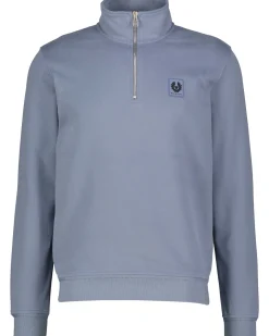 Herren Sweatshirt mit Troyer-Kragen