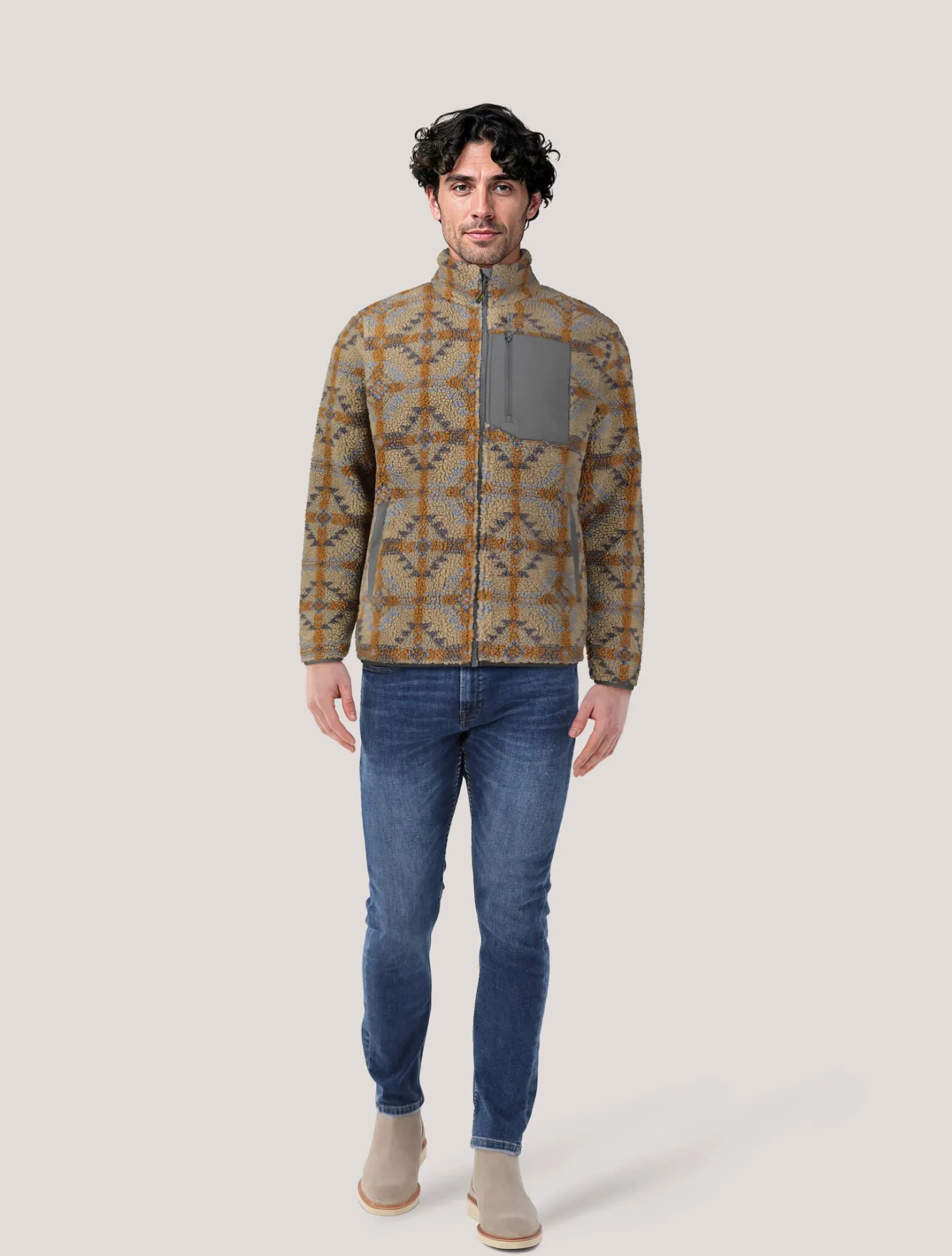 Herren Teddy-Fleecejacke BONDY