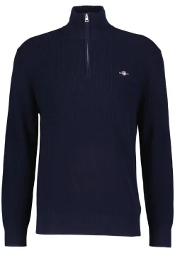 Herren Troyer aus Baumwolle und Merinowolle COTTON MERINO RIBBED HALF ZIP