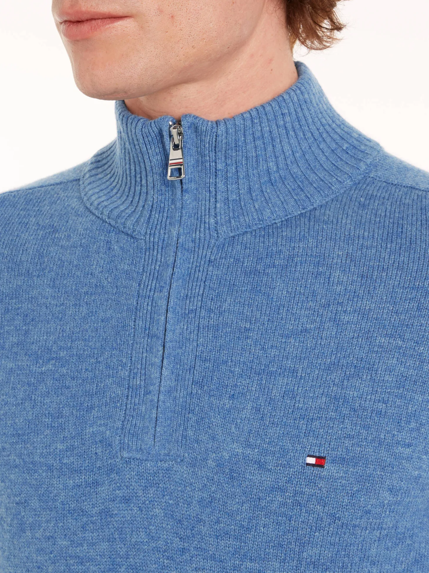 Herren Troyer mit Wolle LAMBSWOOL ZIP MOCK