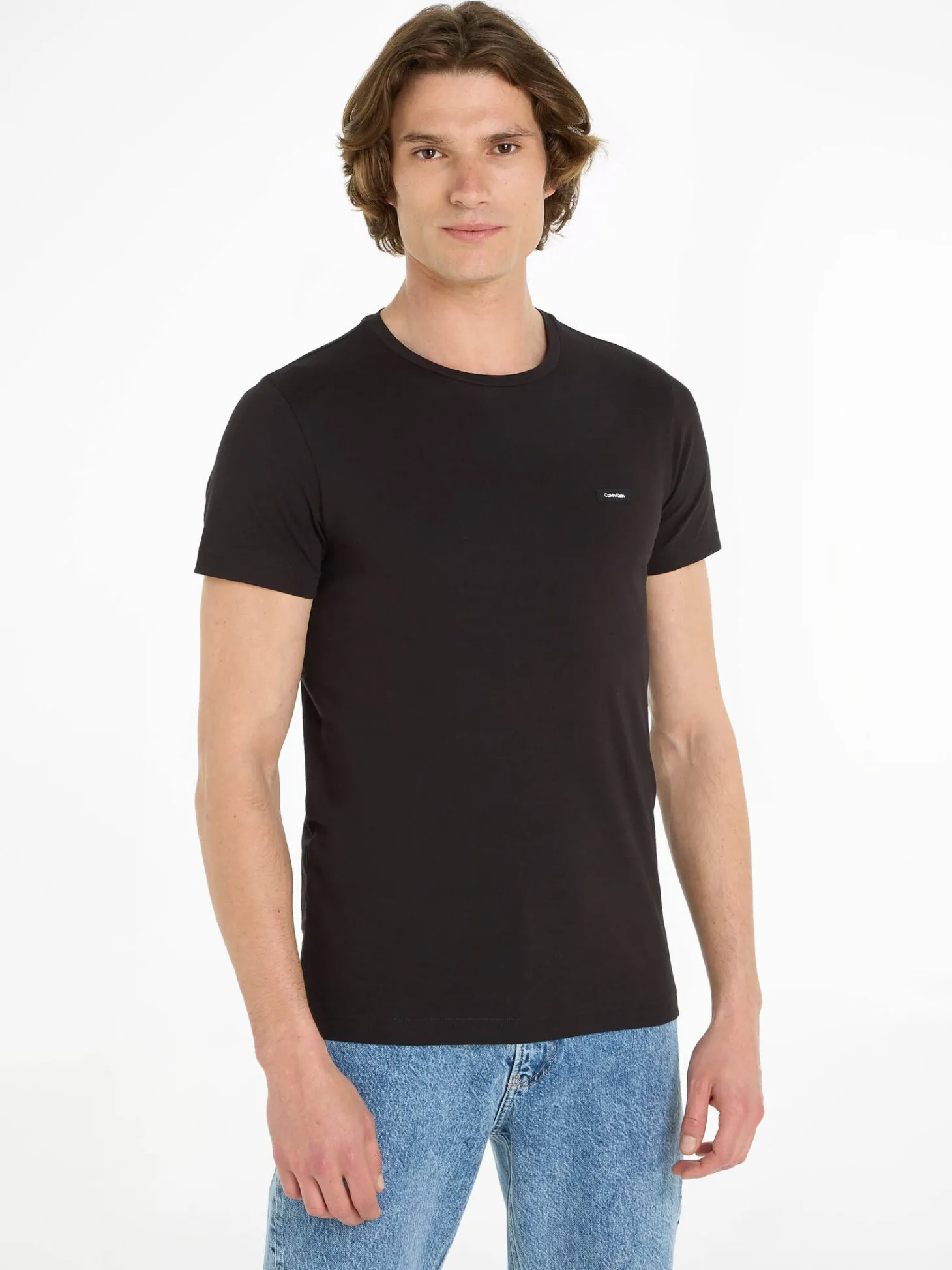 Herren T-Shirt aus Stretch-Jersey Slim Fit