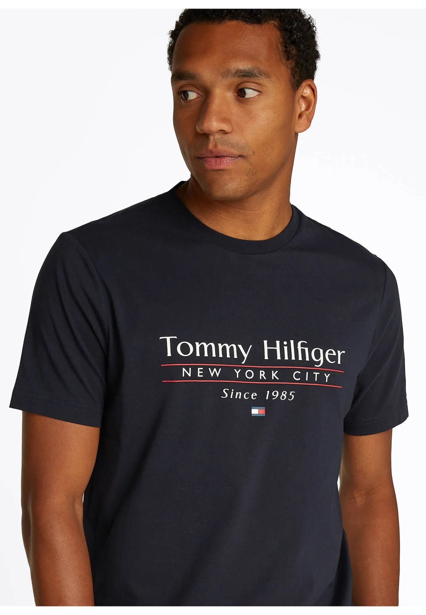 Herren T-Shirt HILFIGER CENTER STACK TEE Regular Fit