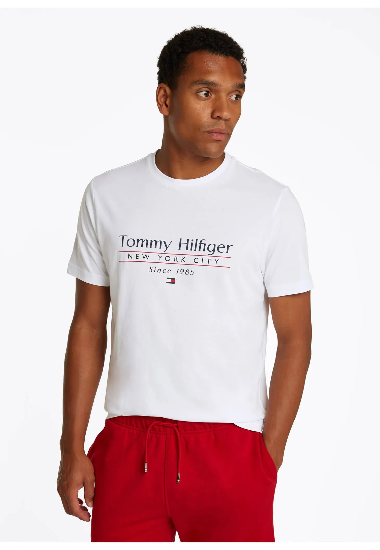 Herren T-Shirt HILFIGER CENTER STACK TEE Regular Fit