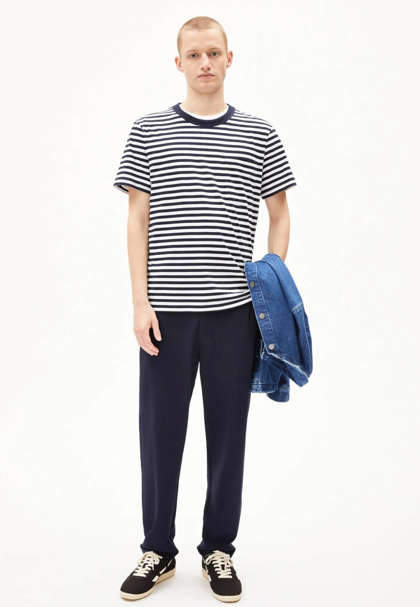 Herren T-Shirt MAARKOS POCKET STRIPES