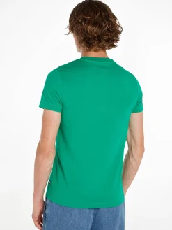 Herren T-Shirt STRIPE CHEST Slim Fit Kurzarm