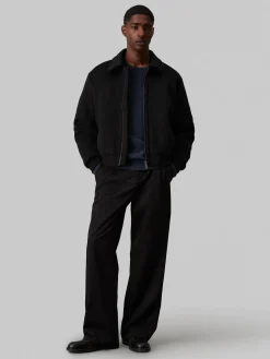 Herren Winterjacke mit Wolle und Daunenwattierung WOOL BLEND PADDED BOMBER JACKET