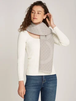 Schal aus Wollgemisch mit All-Over-Print