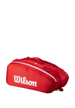 Tennisschlägertasche SUPER TOUR WILSON RED 15PK